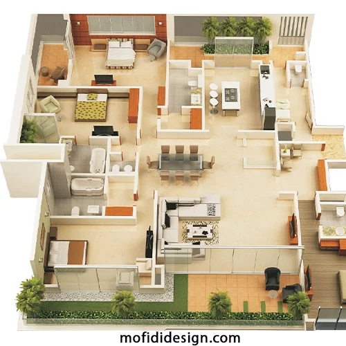 طراحی پلان با هزینه کم